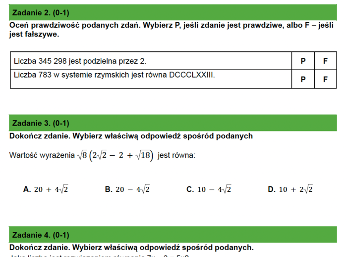 Arkusz próbny z matematyki E8 nr 3