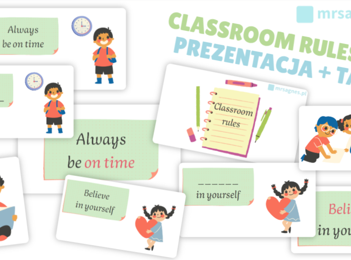 CLASSROOM RULES PDF PREZENTACJA + TASK