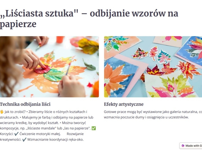 Szkolenie - TAZ - Twórcza Akademia Zmysłów