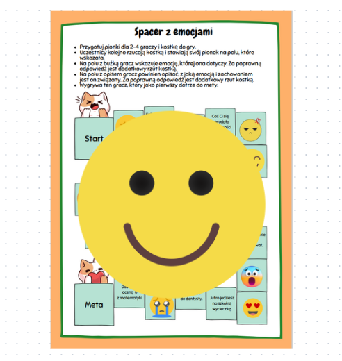 Gra planszowa - ,,Spacer z emocjami"