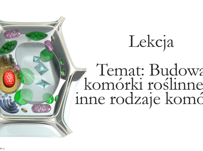 Budowa komórki roślinnej - klasa 5 - scenariusz