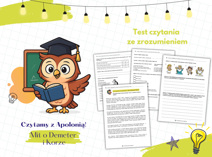 Mit o Demeter i Korze. Czytanie ze zrozumieniem. Mitologia grecka. Test czytania ze zrozumieniem