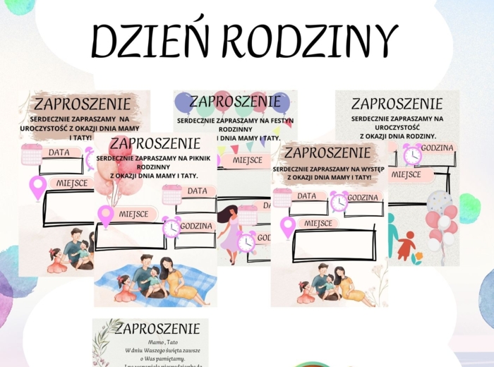 ZAPROSZENIA NA DZIEŃ RODZINY