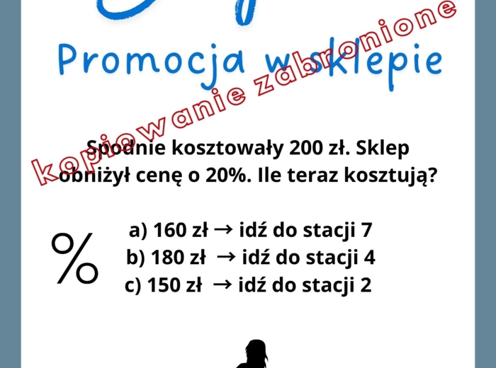 Procenty - Stacje zadaniowe Klasa 6-8
