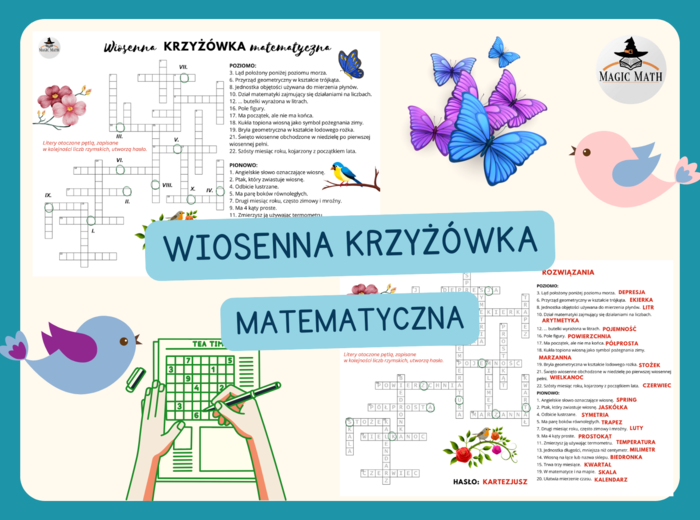 WIOSENNA KRZYŻÓWKA MATEMATYCZNA, WIOSNA, Pierwszy dzień wiosny