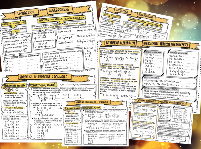 Wyrażenia algebraiczne i równania -klasa 6