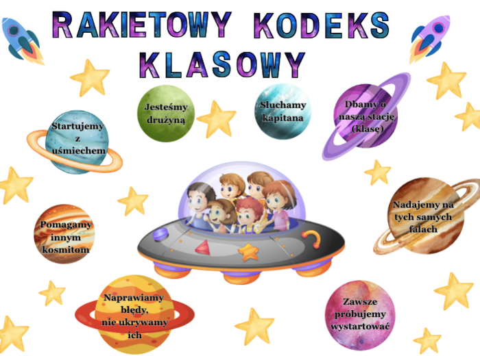 🚀 Gazetka Rakietowy Kodeks Klasowy –68 stron w rozmiarze A4 i mniejszym| Zestaw kolorowy i biało-czarny w 2 wersjach- idealny do kolorowania