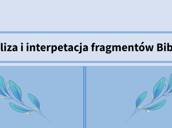 Biblia -cykl lekcji dla SP