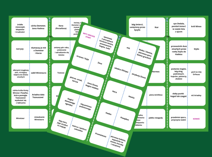 Domino - MITY GRECKIE - mitologia grecka - powtórzenie