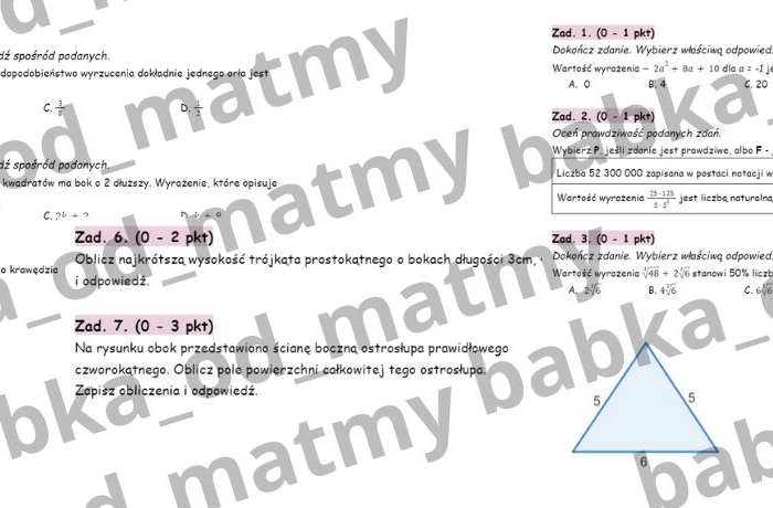 Przygotuj się do E8 z matematyki - zestaw 10 MiniTestów!