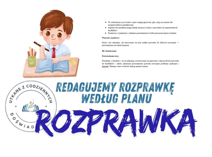 Redagujemy rozprawkę według planu-przykład 3