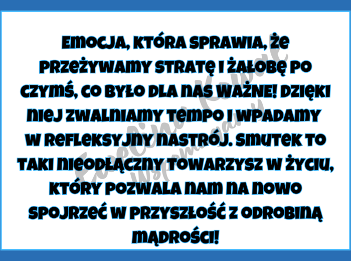 Emocje wokół nas - gazetka tematyczna