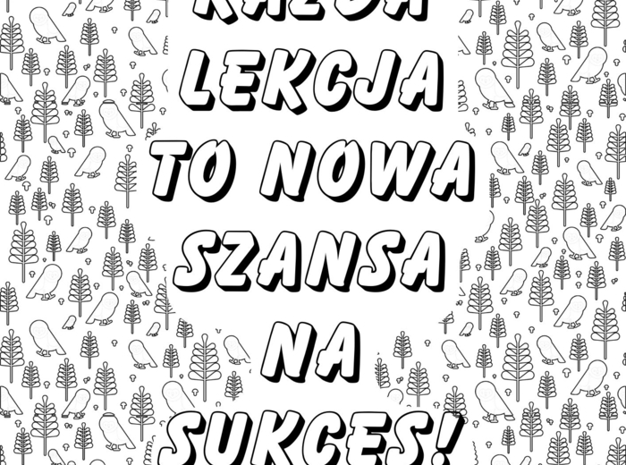 Plakat Motywacyjny XXL - kolorowanka 9xA4