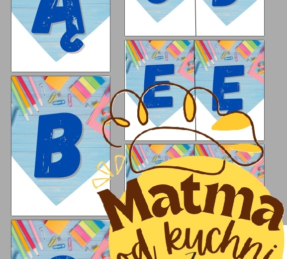 Alfabet - proporczyki z literami