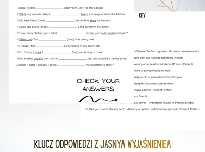 E8 Gramatyczny Express: 100 Zadań Otwartych