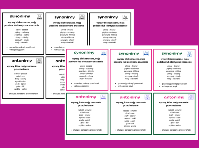 SYNONIMY i ANTONIMY - wklejka
