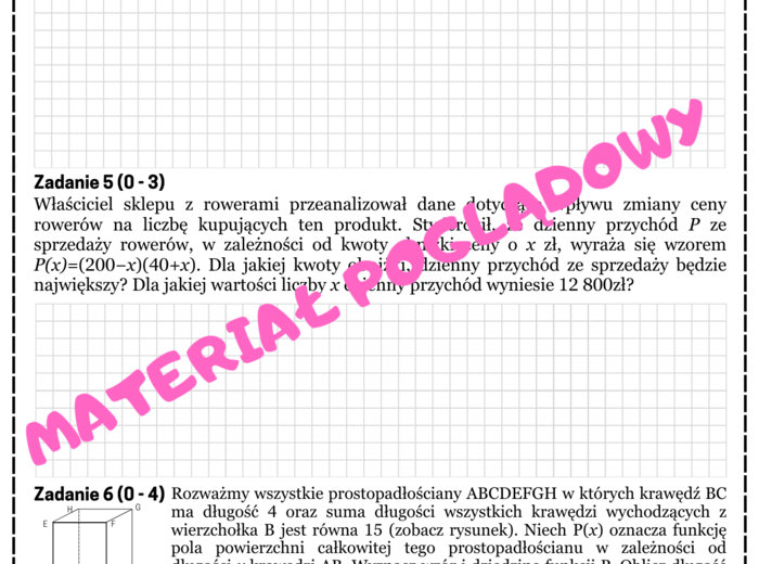PAKIET - CAŁOŚĆ. Mini matura. Matematyka - zbiór zadań maturalnych