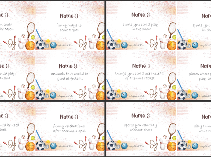 Sport gra Name 3 /48 kart