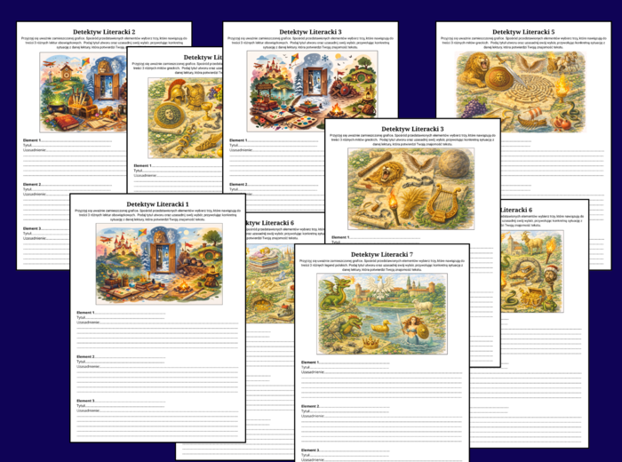 🕵️‍♂️Detektyw Literacki – karty pracy - kl. 4 - 6 - egzamin