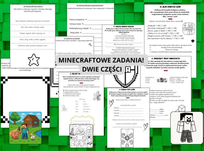 Dwie części Minecraftowych zadań!