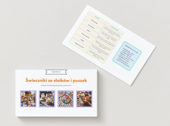 Projekt klasowy. Świeczniki ze słoików lub puszek