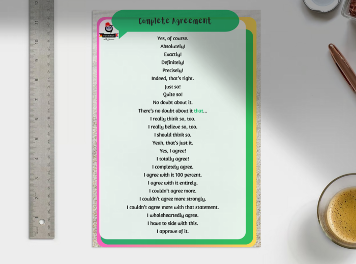 Wyrażenia The Ultimate Expressions for Agreeing and Disagreeing Discuss For Against Matura FCE CAE Dorośli B1+ B2 B2+ C1