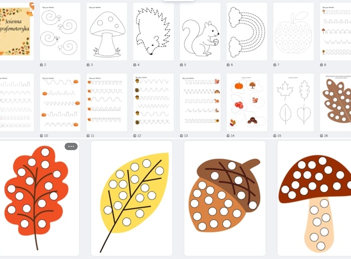 Jesienna grafomotoryka