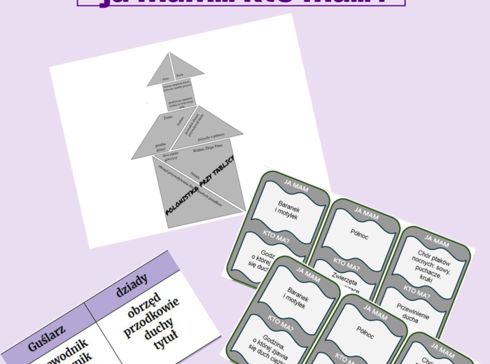 "Dziady cz. II" pakiet - zestaw: taboo, tangram, ja mam...kto ma...?