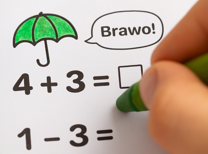 Karta pracy „Deszczowe zadania matematyczne”