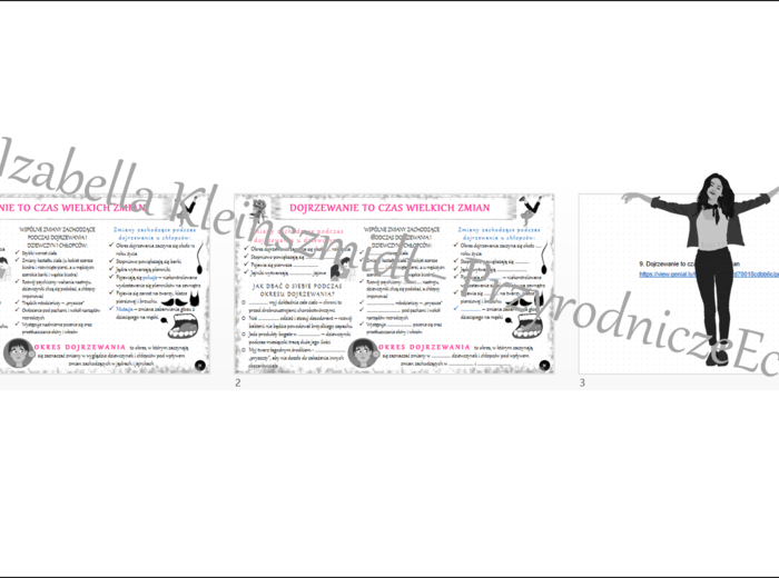 Minizestaw na temat „Dojrzewanie to czas wielkich zmian” – sketchnotka + karta pracy w power point + gratisowy link do prezentacji multimedialnej niekomercyjnej wykonanej w genial.ly do indywidualnego pobrania i użycia do celów niekomercyjnych. Przyroda 