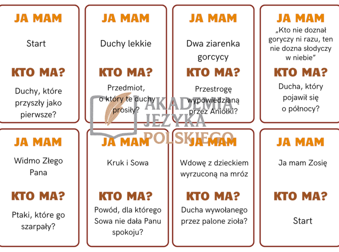 Gra karciane Dziady  cz II E8