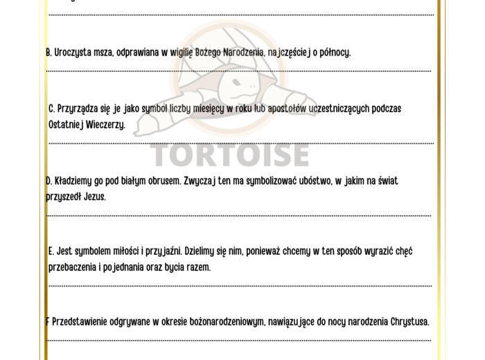 Boże Narodzenie - stacje zadaniowe