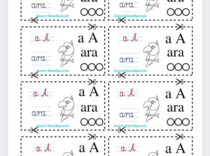Alfabet- wklejki do zeszytu