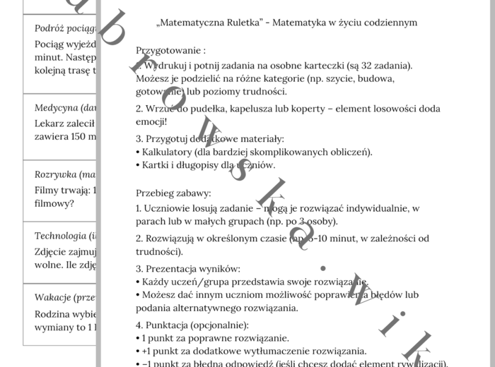 Matematyczna ruletka – matematyka w życiu codziennym