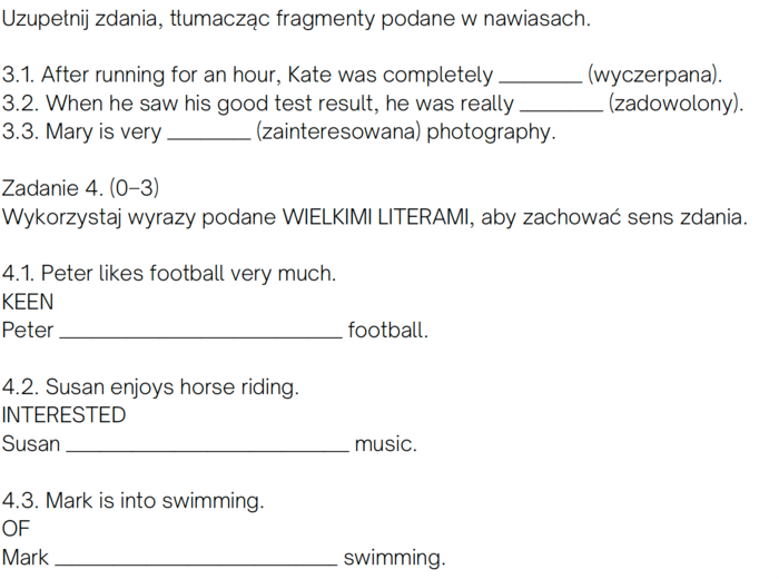 EGZAMIN ÓSMOKLASISTY - SŁOWNICTWO: CZŁOWIEK; SŁOWNICTWO W ZADANIACH EGZAMINACYJNYCH E8 - CZŁOWIEK, UNIT 1 CZŁOWIEK