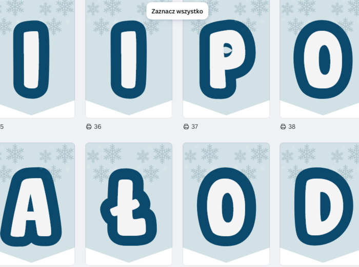 Zestaw dekoracyjny/ Zimowa gazetka - zasady bezpiecznych ferii, napis do ferii pozostało