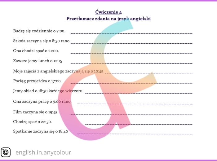 Angielski - What time is it? Jak podajemy czas po angielsku: teoria + ćwiczenia