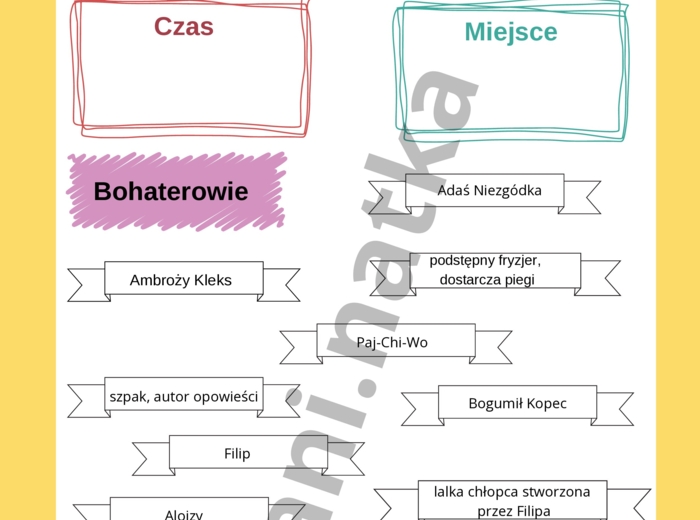 Akademia Pana Kleksa - karta pracy