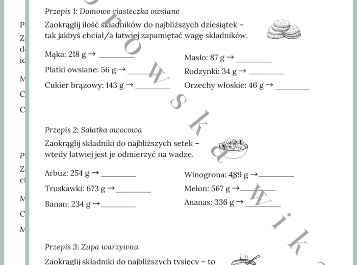 Matematyczne Gotowanie - zaokrąglanie liczb