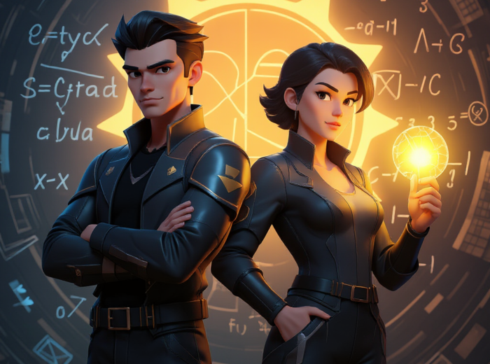 Złoty kompas równań - zagadka detektywistyczna klasa 3