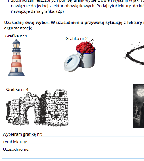 Egzamin ósmoklasisty - argumentacja 3, kartkówka, gramatyka, ortografia