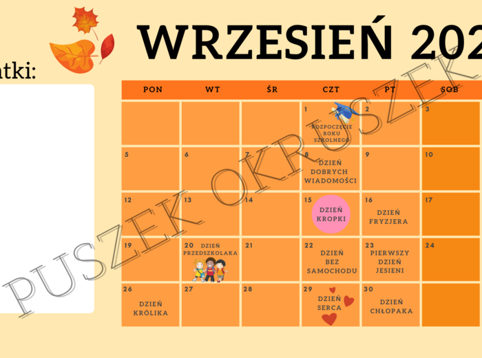 Kalendarz Świąt Nietypowych 22/23