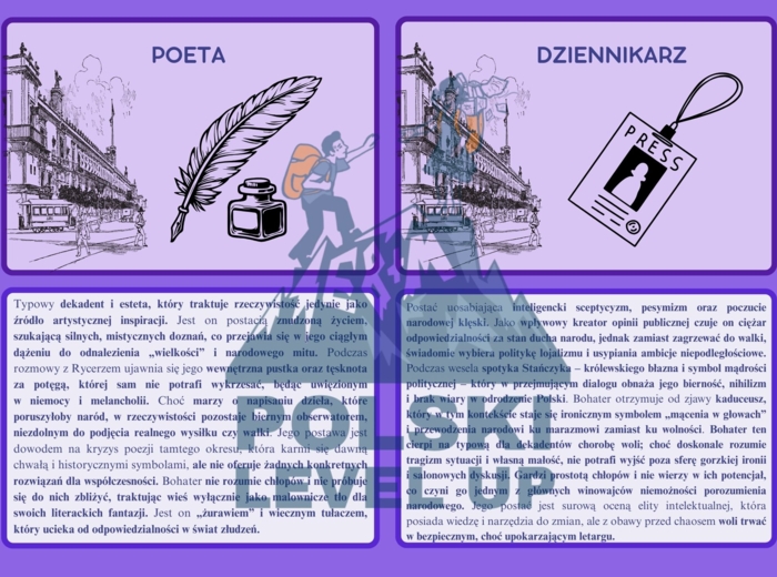 Fiszki z 26 postaciami z "Wesela"_Polski Level Up