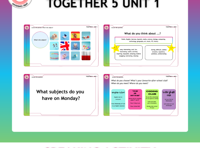 Together 5 Unit 1 - speaking activity