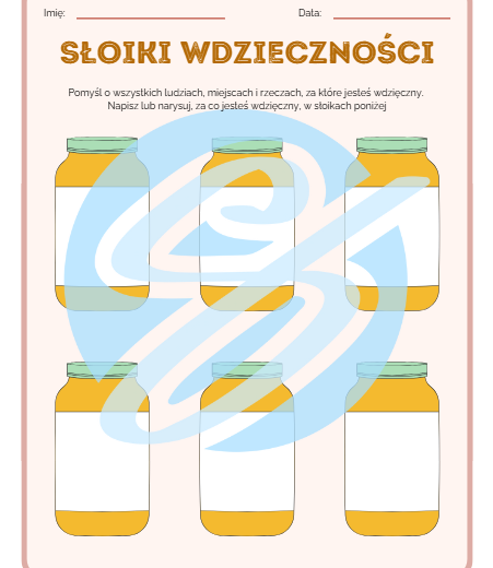 Słoiki Wdzięczności - Idealne Narzędzie na Zajęcia Wychowawcze i Trening Umiejętności Społecznych- karta pracy