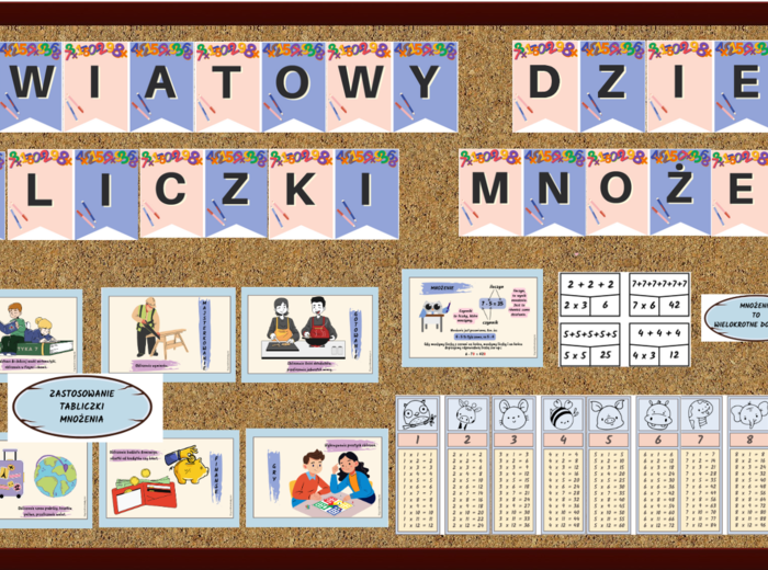 Gazetka - Światowy Dzień Tabliczki Mnożenia.