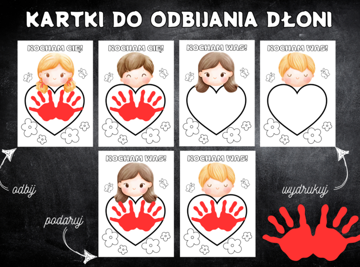 KARTY DO ODBIJANIA DŁONI - DZIEŃ BABCI I DZIADKA