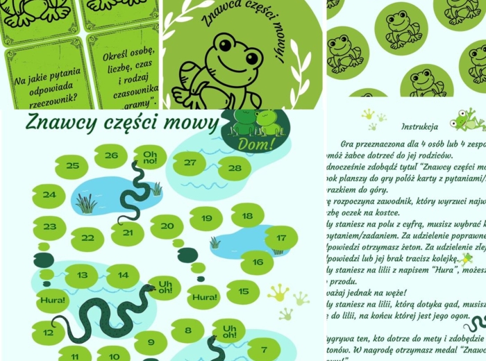 Gra planszowa "Znawcy części mowy"