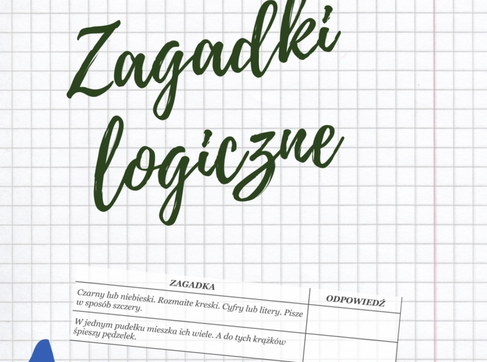 Zagadki logiczne - karta pracy, konkurs, łamigłówki