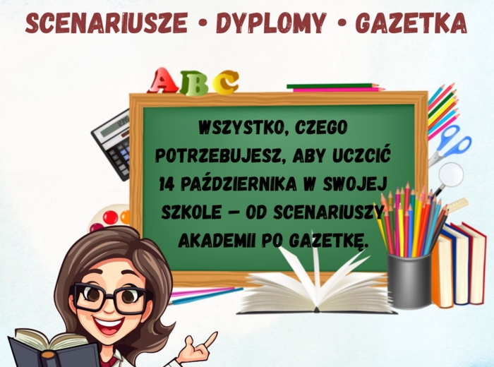 Dzień Nauczyciela,scenariusze,dyplomy,gazetka 1-3,4-8